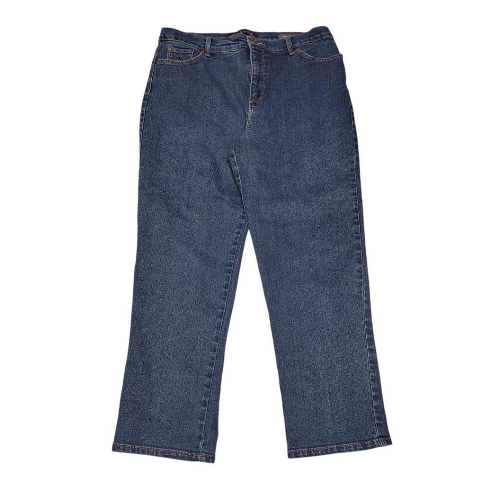 Gloria Vanderbilt Amanda‎ Jeans Petite Dark Wash Womens 16P Denim